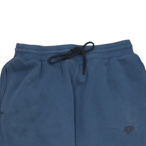 Nike Men Blue Jogger Sweatpants L Fleece Cotton Blend Drawstring Comfort
