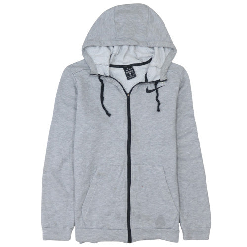 Nike Men's Grey Full Zip Hoodie Size S Dri-FIT Lightweight