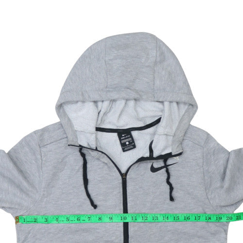 Nike Men's Grey Full Zip Hoodie Size S Dri-FIT Lightweight