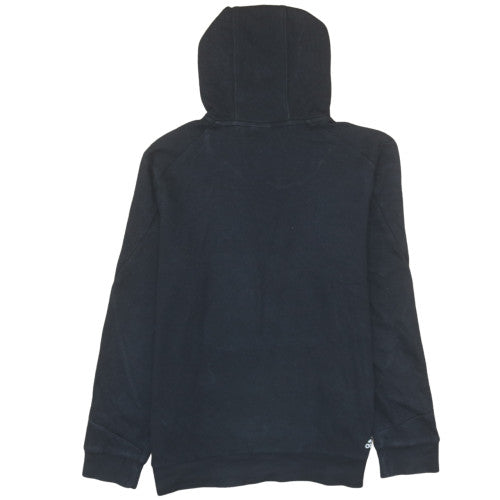 Adidas Boys Black Hoodie Pullover Fleece Size 164 Regular Fit