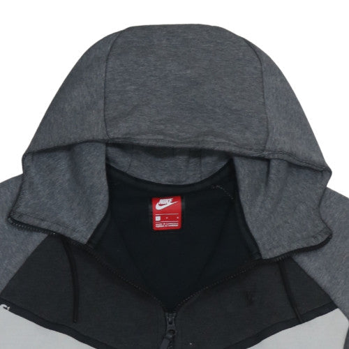 Nike Men's Grey Full Zip Hoodie L Sports Jersey Cotton Blend