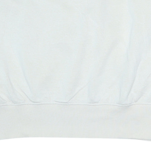 Tommy Jeans Women White Cotton Blend Crew Neck Pullover Sweatshirt M