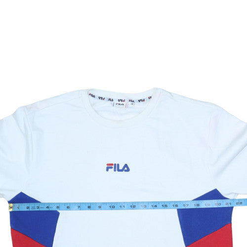 FILA Men's White Pullover Sweatshirt M Logo Sportswear