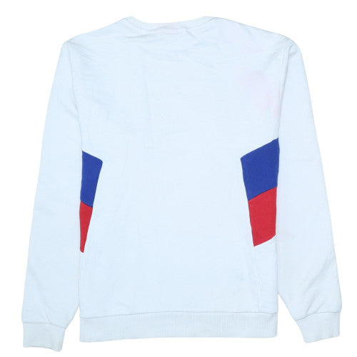FILA Men's White Pullover Sweatshirt M Logo Sportswear