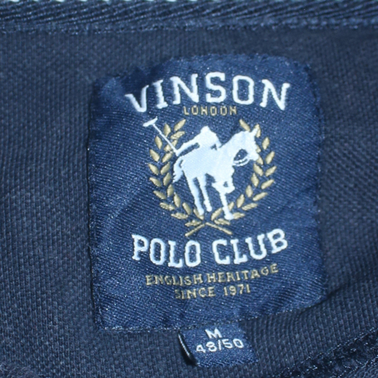 Vinson Polo Club Men's Blue Embroidered Short Sleeve Polo Shirt M