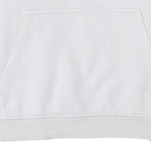 Nike Women White Pullover Hoodie Paris Just Do It S Cotton Blend