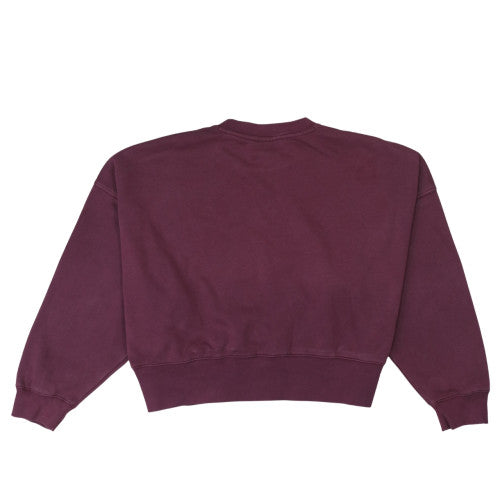 Adidas Women Burgundy Crew Neck Pullover Sweatshirt Size 10