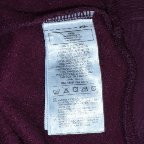 Adidas Women Burgundy Crew Neck Pullover Sweatshirt Size 10