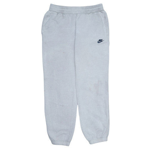 Nike Men's Grey Fleece Sweatpants M Regular Fit Elastic Waist