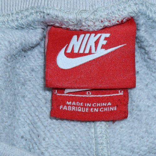 Nike Men's Grey Fleece Sweatpants M Regular Fit Elastic Waist