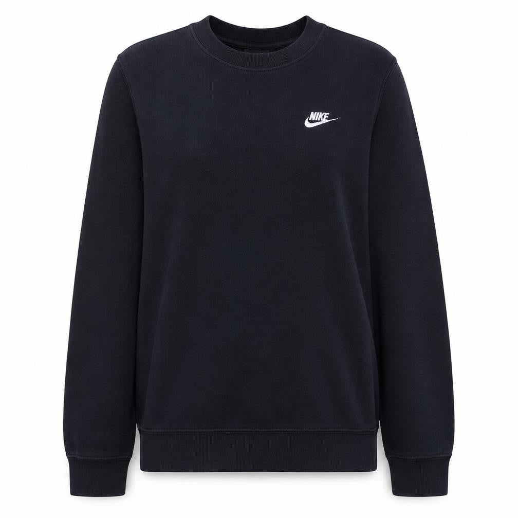 Nike Womens Black XS Pullover Sweatshirt Crew Neck Cotton Blend