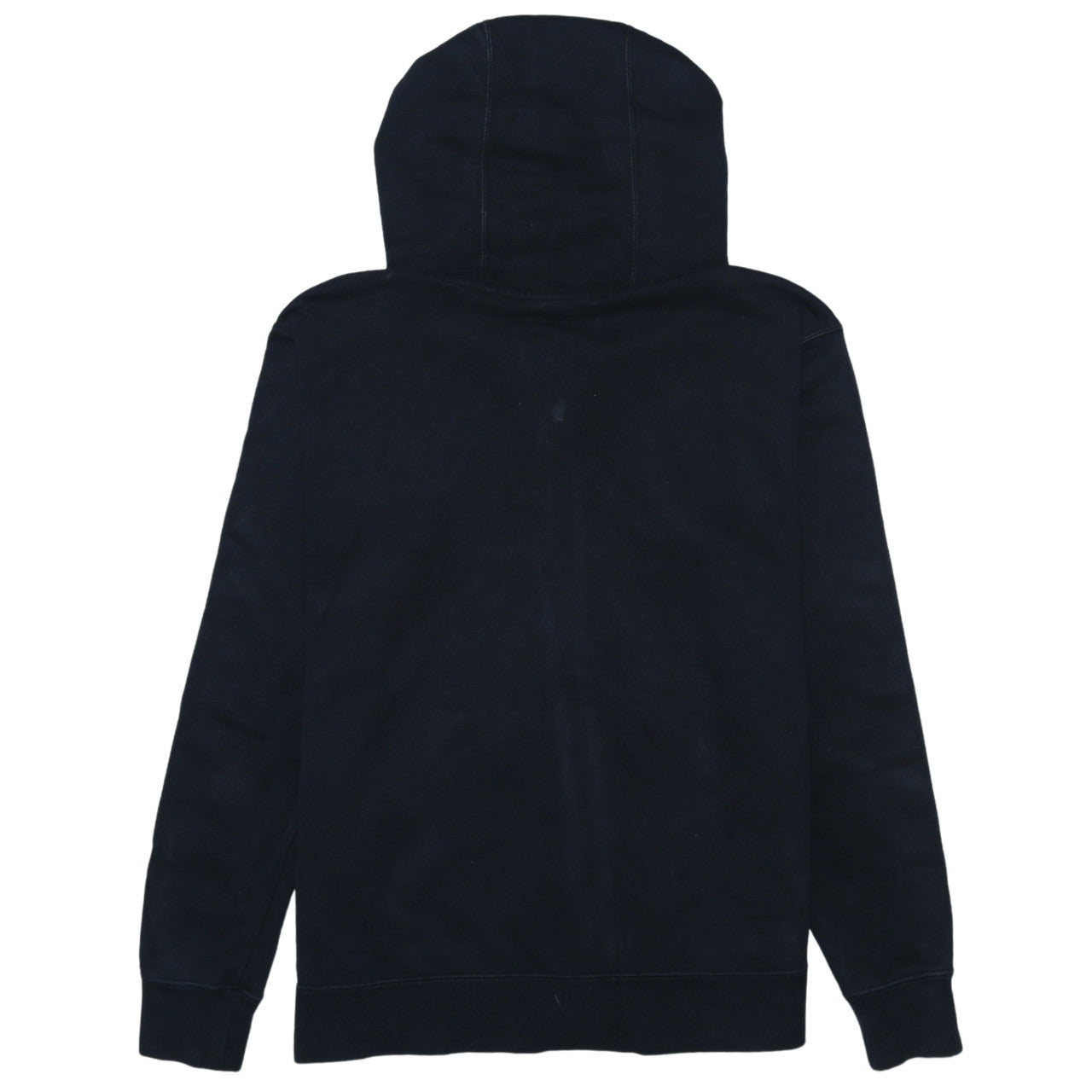 Nike Women's Black Full Zip Hoodie Small Logo Tape Lined Cotton Blend