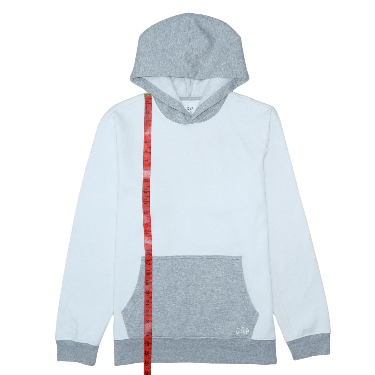 GAP Men’s Grey Pullover Hoodie Size M Cotton Blend Fleece
