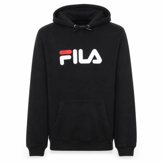 Fila Men’s Black Pullover Hoodie Small Logo Fleece Sweatshirt