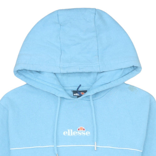 Ellesse Women's Blue Pullover Hoodie Medium Cotton Blend Casual