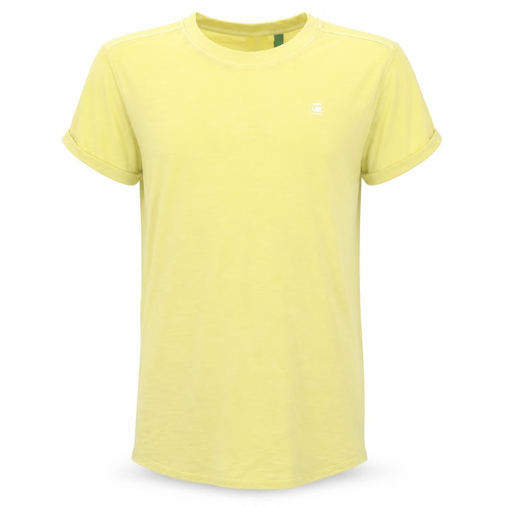 G-Star RAW Men's Yellow Crew Neck Cotton T-Shirt XS