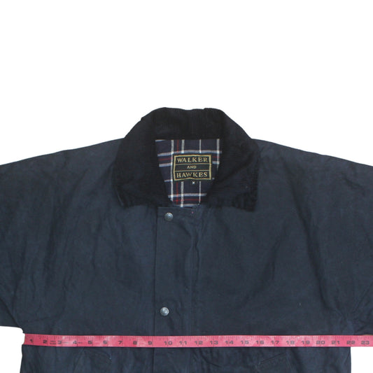 Walker and Hawkes Men's Blue Waxed Cotton Country Coat M