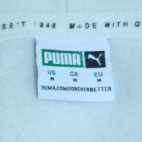 Puma Women's White Pullover Hoodie Medium Cotton Fleece Casual