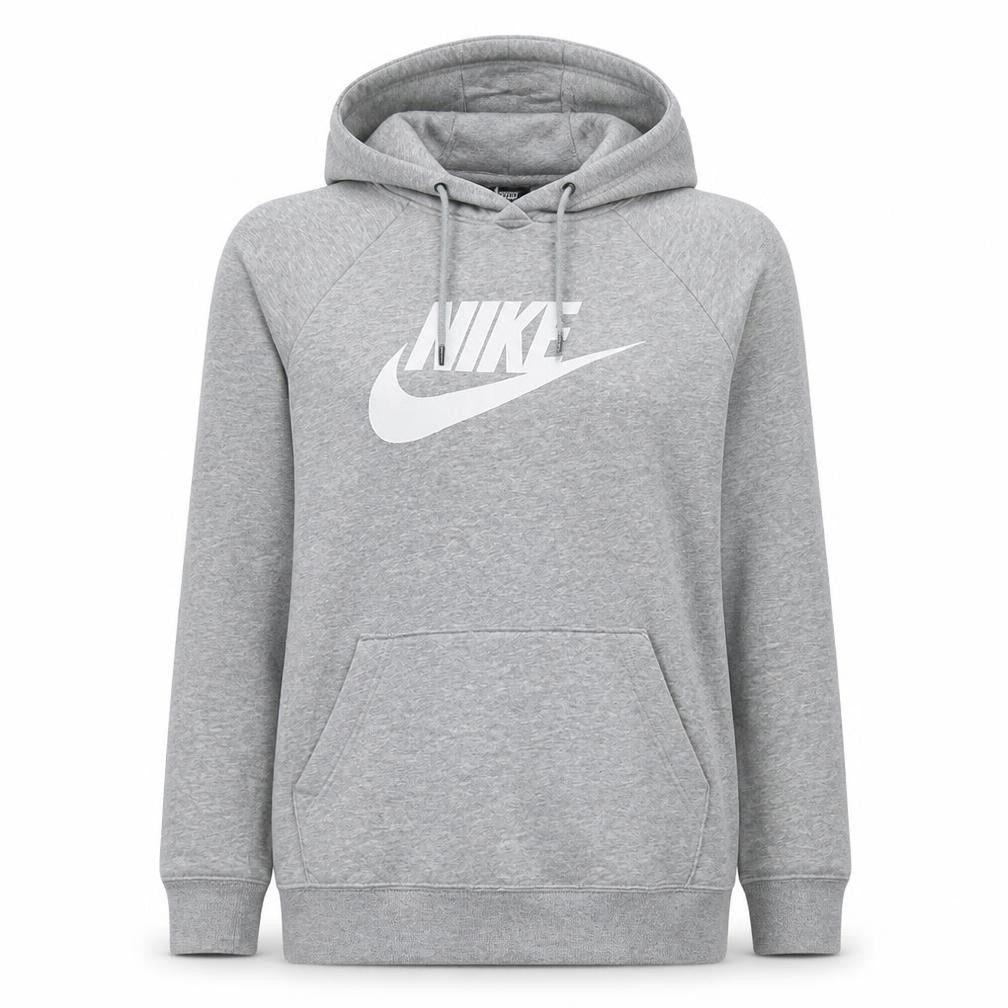 Nike Women’s Grey Pullover Hoodie Small Cotton Blend Logo Print