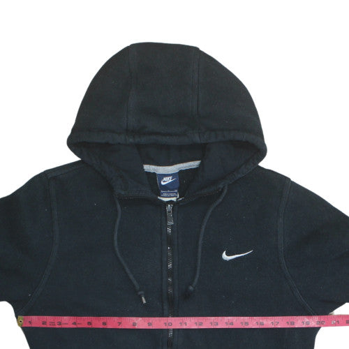 Nike Women's Black Full Zip Hoodie Size S Cotton Blend
