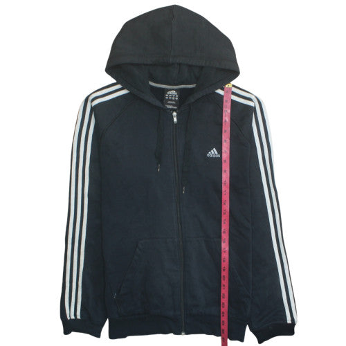 Adidas Men's Black Full Zip Hoodie L Fleece Sportswear