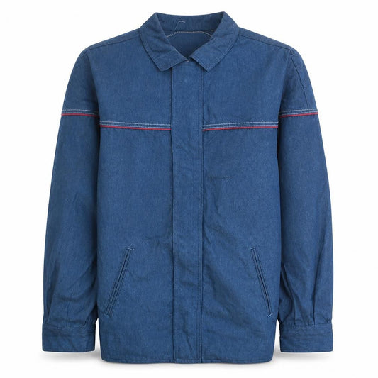 Guemene Confection Men's Blue Cotton Blend Mid-Length Jacket Size 46