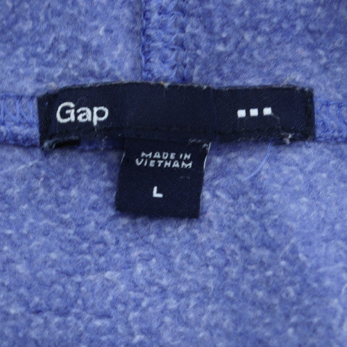GAP Women Blue Pullover Hoodie L Cotton Blend Soft Fleece