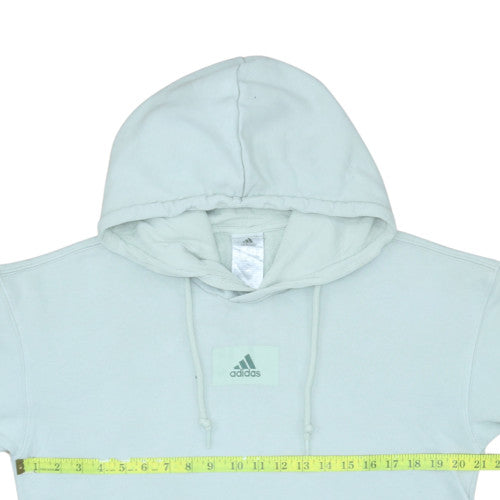 Adidas Womens Light Blue Pullover Hoodie XS Cotton Blend