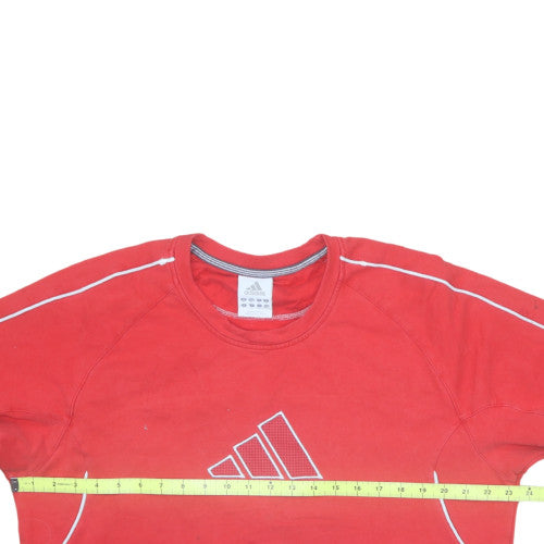 Adidas Men's Red XL Pullover Sweatshirt Crew Neck Fleece Sports Top