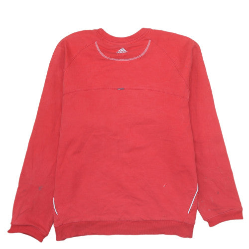 Adidas Men's Red XL Pullover Sweatshirt Crew Neck Fleece Sports Top
