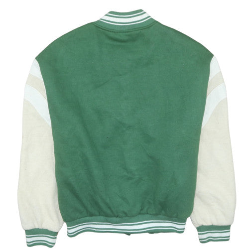 Bershka Women's Green Varsity Jacket Size S Casual Short Style