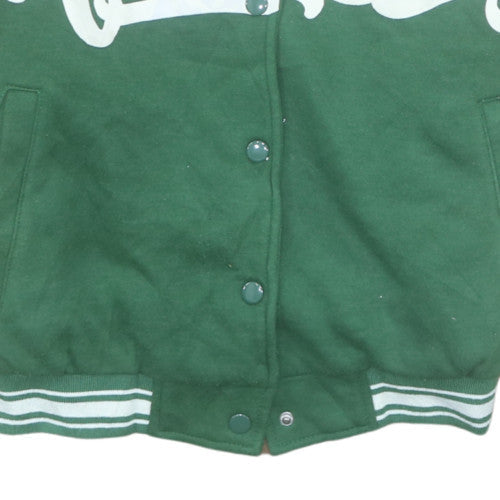 Bershka Women's Green Varsity Jacket Size S Casual Short Style