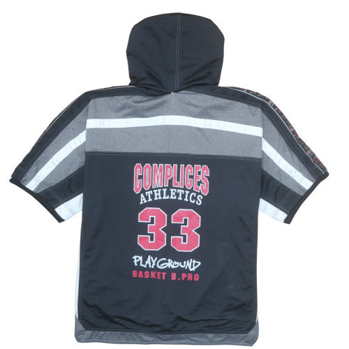 Complices Athletics Men's Black L Full Zip Short Sleeve Hoodie