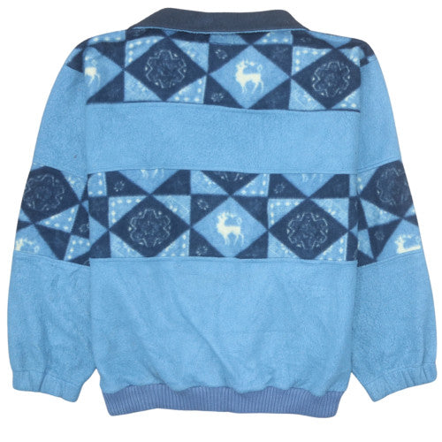 Challenger Women's Blue Fleece Zip Jacket Size 20 Winter Pattern