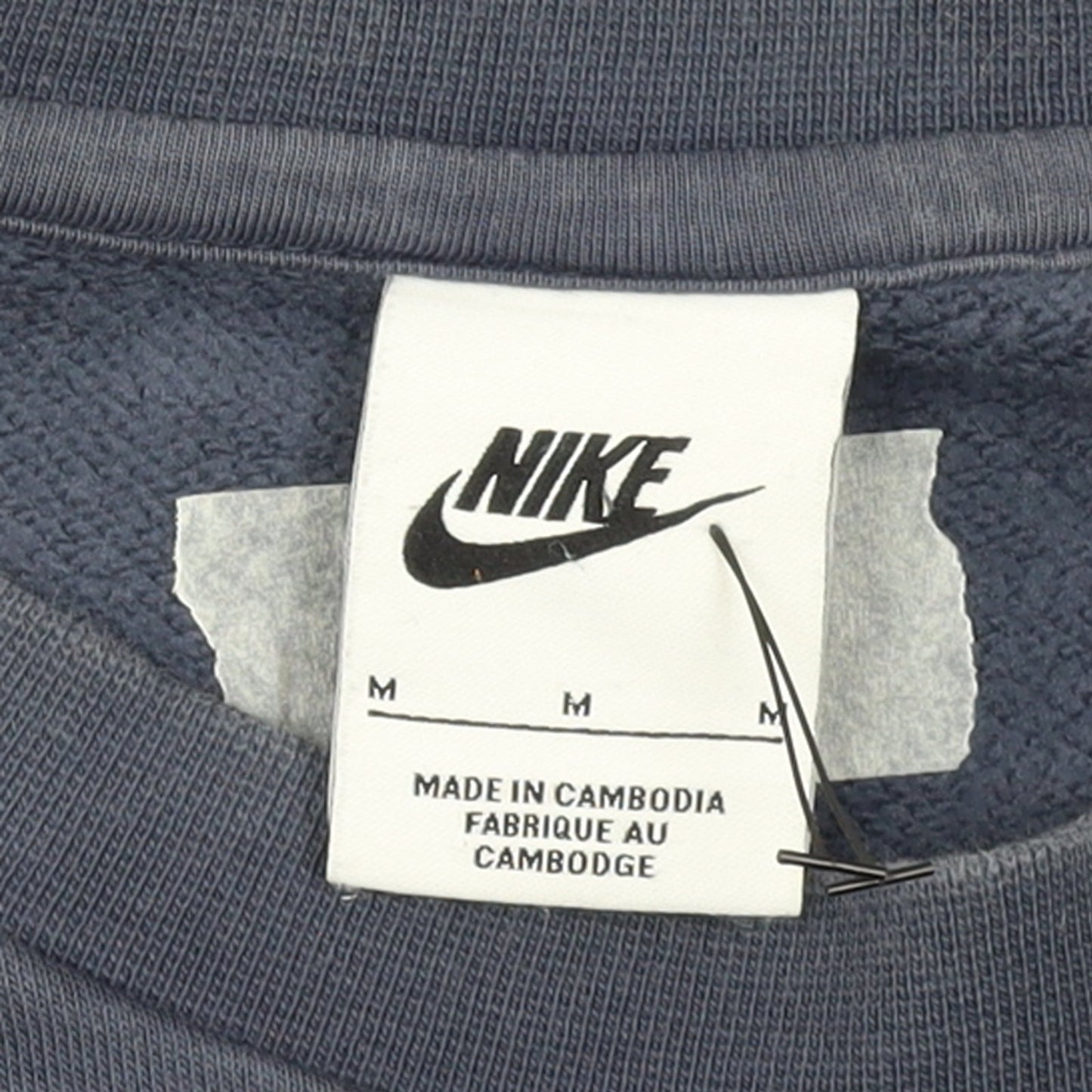 Nike Women's Blue Crew Neck Pullover Sweatshirt M Cotton Blend