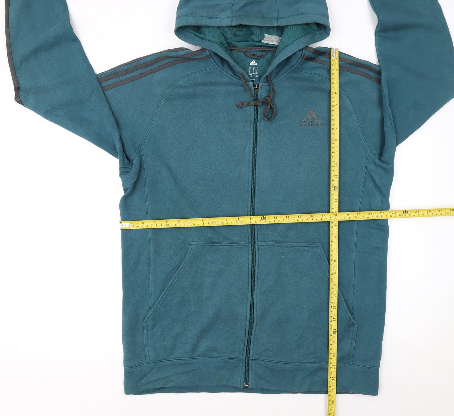 Adidas Men's Blue Full Zip Hoodie Size L Sports Casual