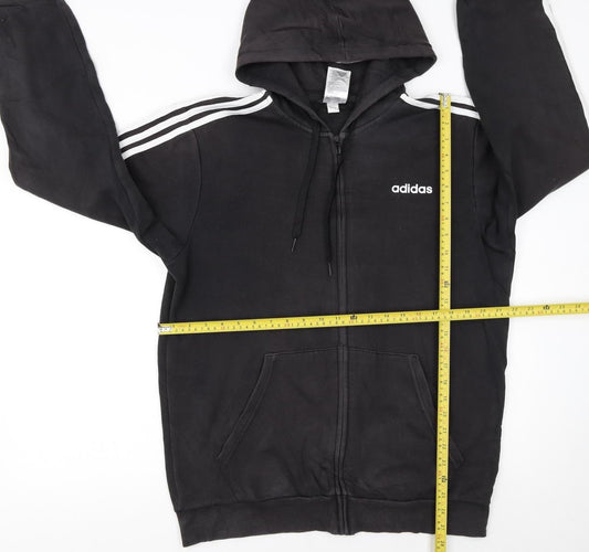 Adidas Men's Black Full Zip Hoodie Size L Sports Style