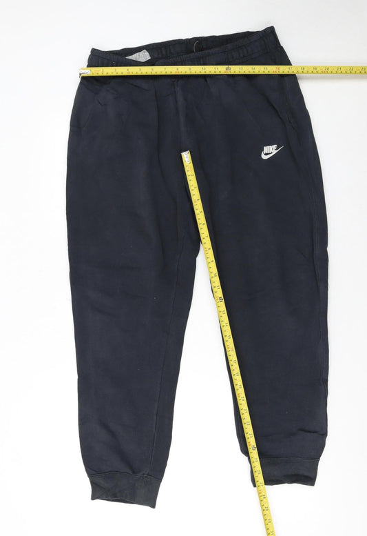 Nike Men's Black L Sweatpants Jogger Trousers Cotton Blend