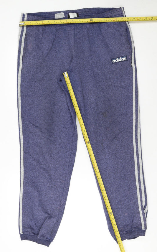 Adidas Men's Blue Jogger Sweatpants S Regular Fit Casual Tapered