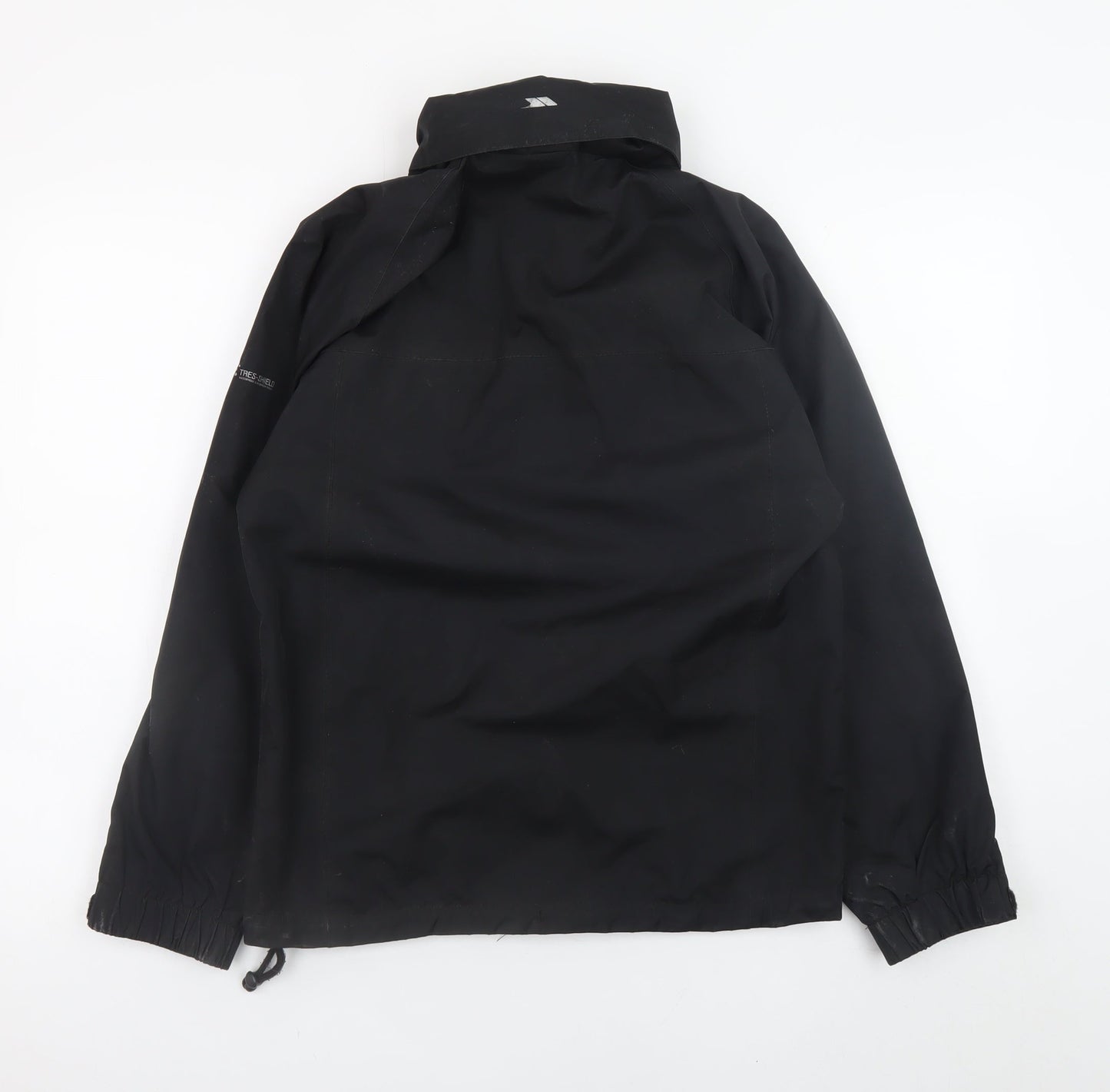 Trespass Boys Black Waterproof Windproof Rain Coat Jacket 11-12 Years