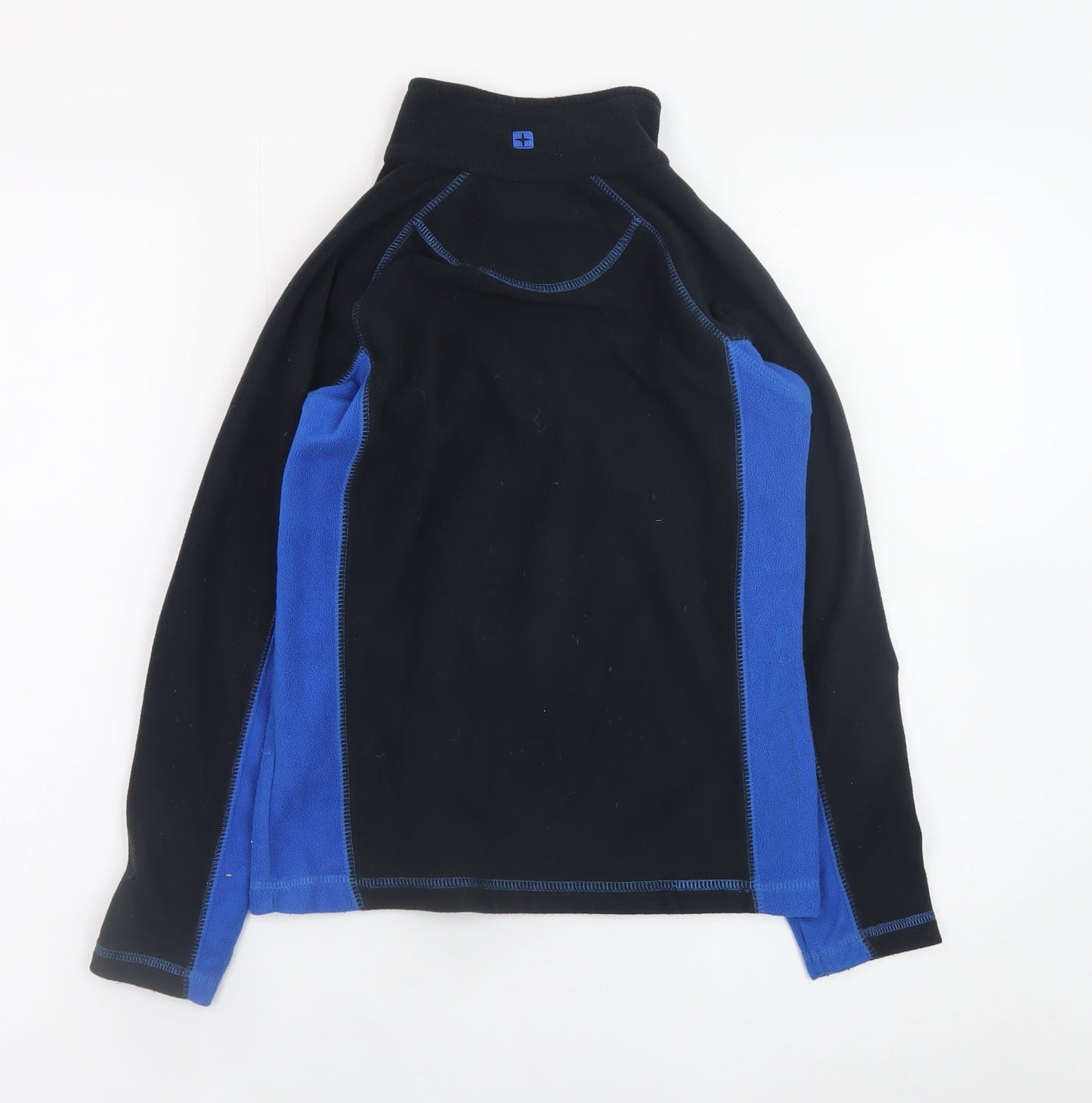 Mountain Warehouse Boys Black Blue Fleece 1/4 Zip Sweatshirt 9-10 Years