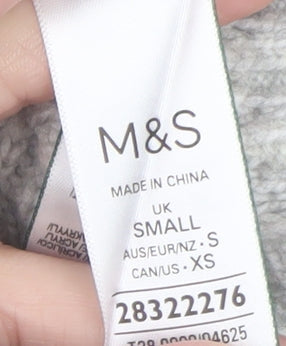Marks and Spencer Womens Grey Roll Neck Knit Jumper Size S