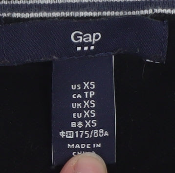Gap Mens Black XS V-Neck Cotton Knit Jumper