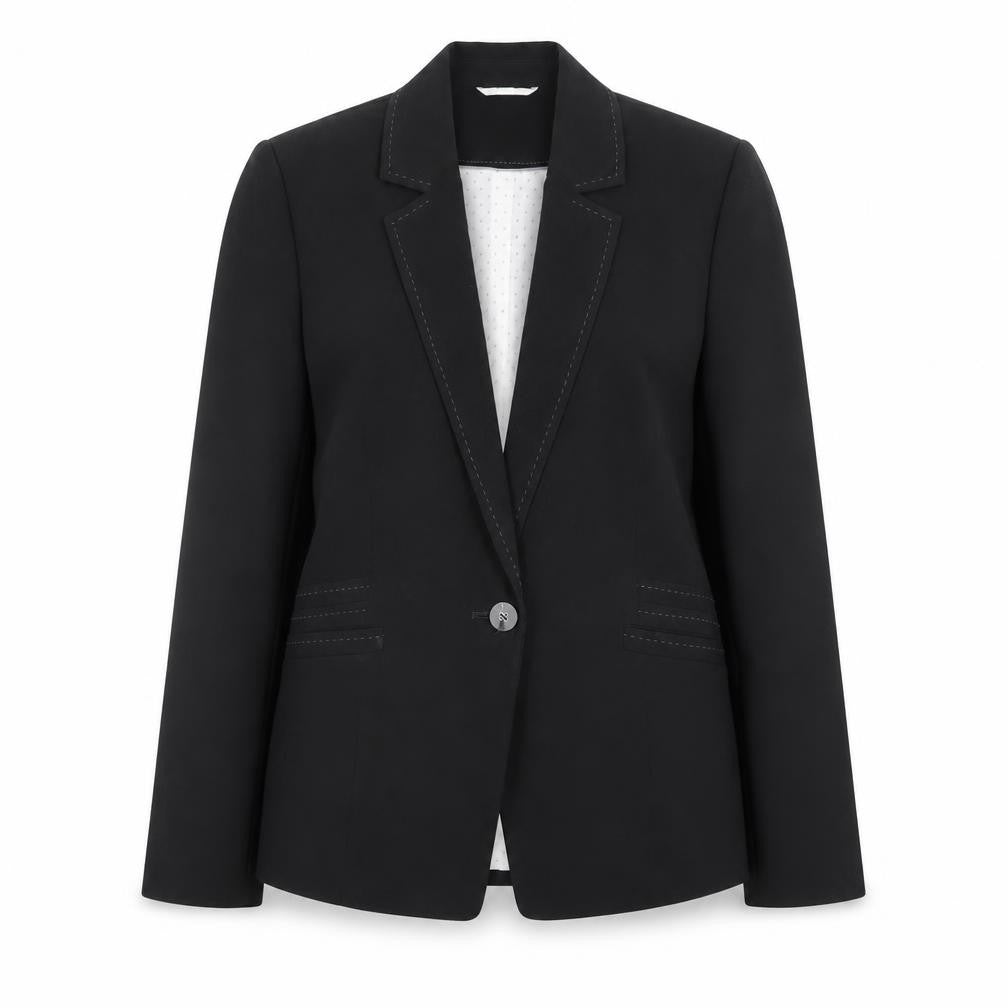Marks & Spencer Women Grey Blazer UK 14 Classic Lined Work Jacket