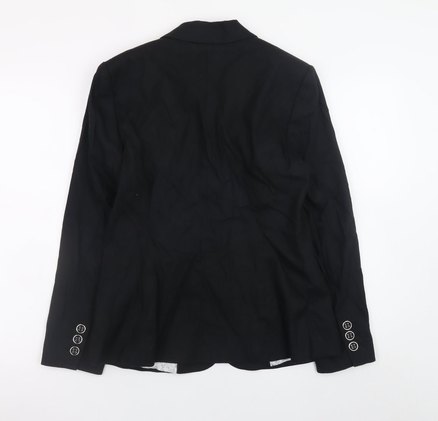 Marks and Spencer Women’s Black Linen Blend Blazer UK 12
