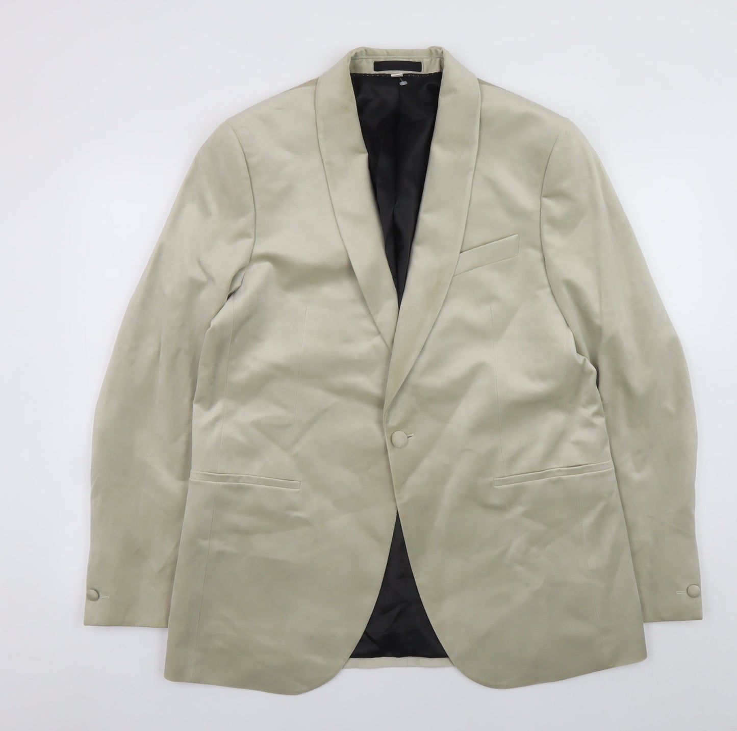Marks and Spencer Men’s Beige XL Blazer Long Length Shawl Collar