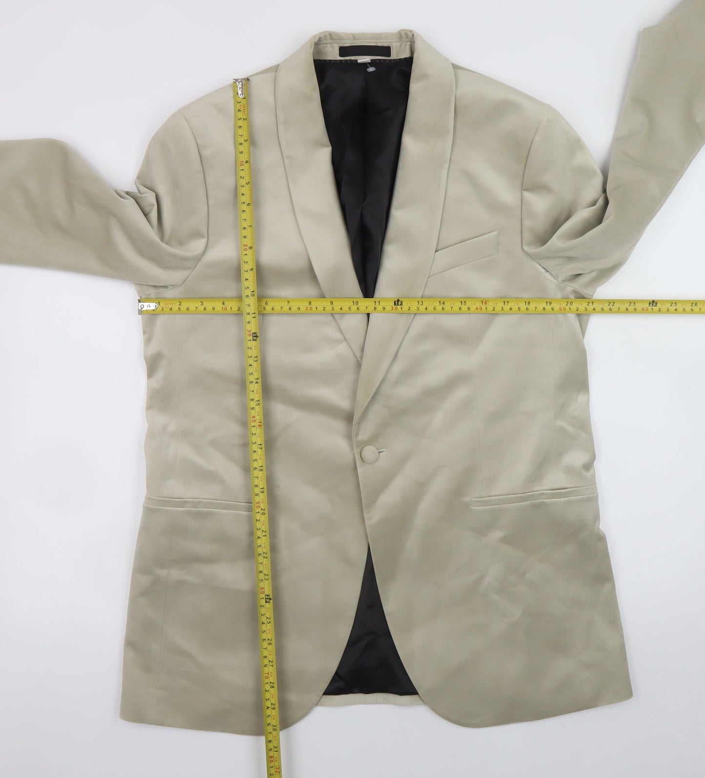 Marks and Spencer Men’s Beige XL Blazer Long Length Shawl Collar