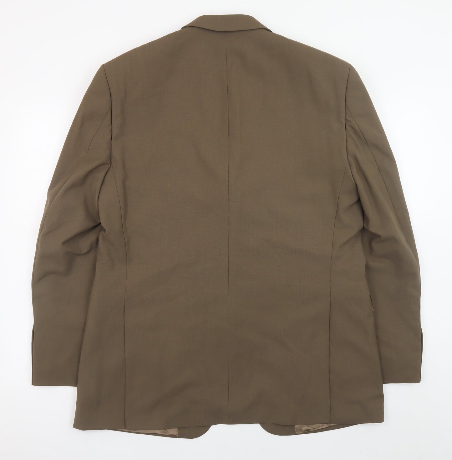 Tom English Men's Brown Wool Blend 42R Classic Blazer Jacket