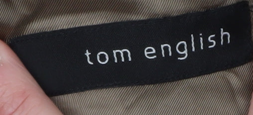 Tom English Men's Brown Wool Blend 42R Classic Blazer Jacket
