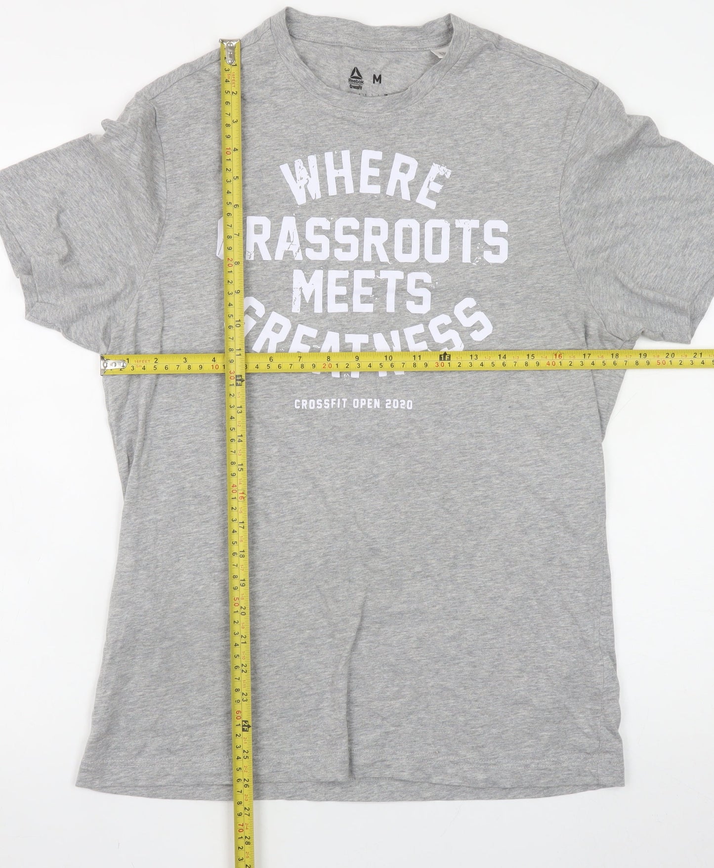 Reebok Men's Grey CrossFit Open 2020 Graphic Crew Neck T-Shirt Size M